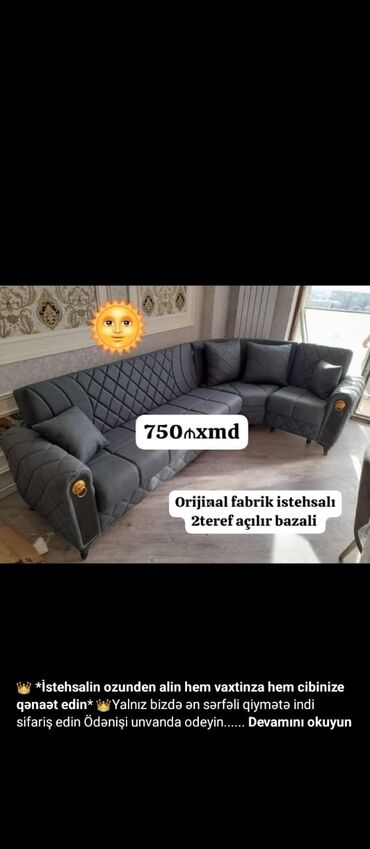 Masa və oturacaq dəstləri: Künc divan, Qonaq otağı üçün