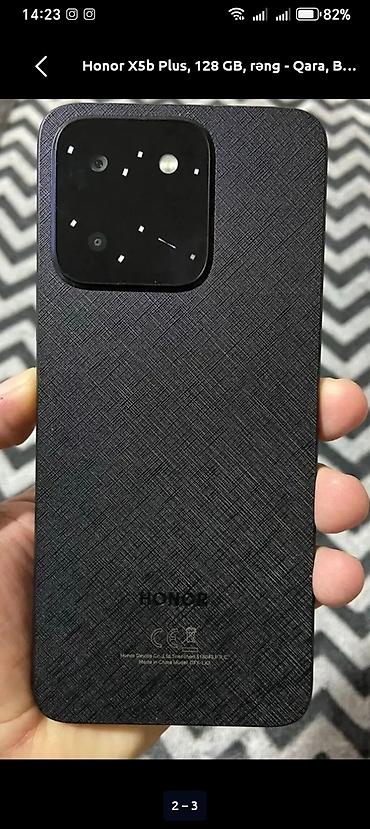 телефон fly fs520 selfie 1: Honor X5b Plus, 128 ГБ, цвет - Черный, Отпечаток пальца, Беспроводная зарядка, Две SIM карты — 1