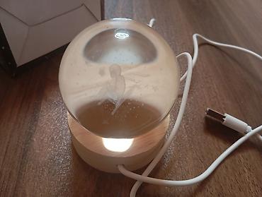 hediyye qutu: 3D Crystal Ball Night Light – USB ilə işləyən dekorativ gecə işığı - — 3