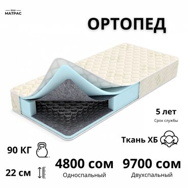 матрасы на кровать: Новый Ортопедический матрас! Цена указана за шт Пружинные матрасы