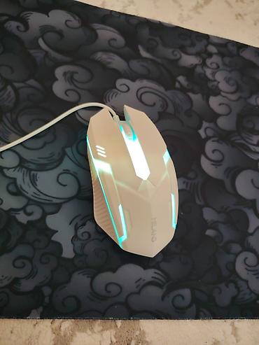Аксессуары для ПК: RGB işıqlanmalı kompakt klaviatura + simli oyun siçanı + geniş — 2