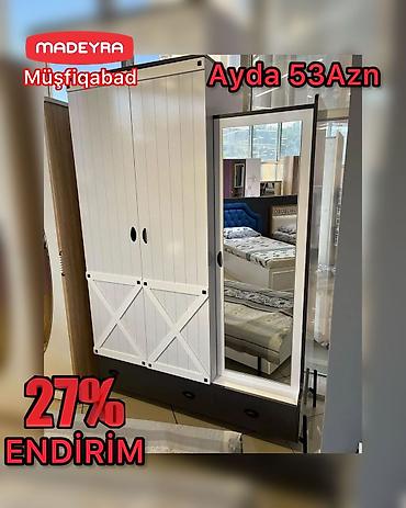 деревянный комод: Mebellər dəsti – Müşfiqabad, Madeyra - Divan: Yumşaq toxumalı, tünd — 2