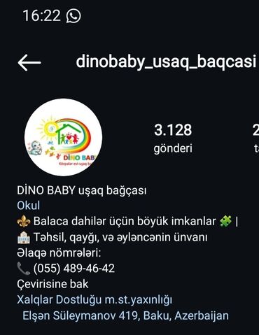 online baytar: DINO BABY usag bagcasi onlayn izleme SERVIS xidmeti buyurub