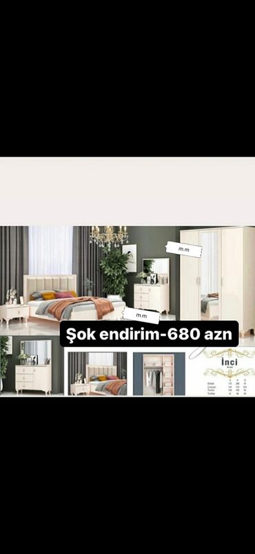 Divan və masa dəstləri: İkinəfərlik çarpayı, Azərbaycan, Yeni