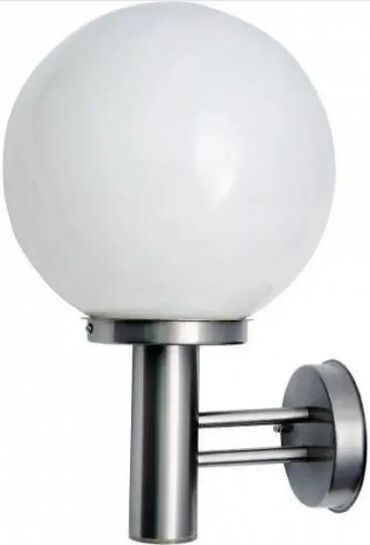 rovus ventilator 5 v 1: Mitea M930 – Baštenska zidna lampa, E27, IP44 (saten + hrom) 🌙 Model