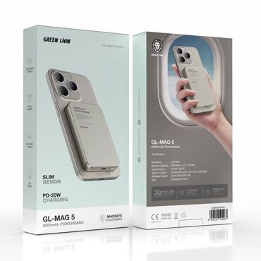 гелевые аккумуляторы: Power Bank Green Lion GL-MAG 5 5000 мАч в титановом корпусе — это