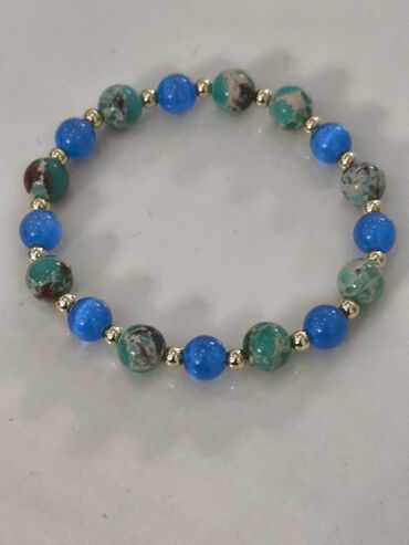 Bilərziklər: Əl işi bilərziklər dəsti - Materiallar: şüşə/daş boncuklar, bəzək — 9