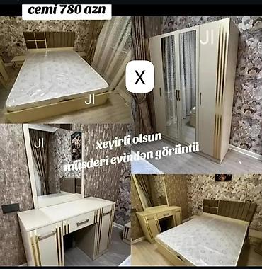 Yataq otağı dəsti Tərkibi: - Yumşaq başlıqlı ikinəfərlik çarpayı