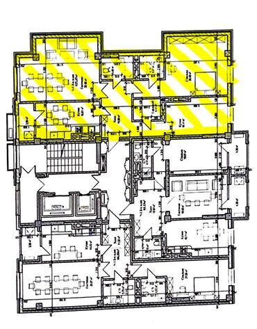 квартиры в ахунбаева: 3 комнаты, 127 м², Элитка, 9 этаж, ПСО (под самоотделку)