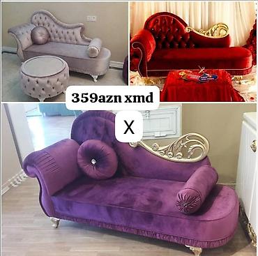 salon divani: Divan, Qonaq otağı üçün, Vеlur parça, Bazasız, Açılmayan — 1
