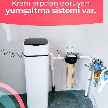 Məişət suyu üçün tam sistemli su yumşaldıcı və filtrasiya qurğusu. -