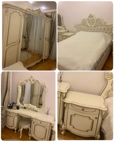 турецкие акриловые ванны в баку: Двуспальная кровать, Шкаф, Трюмо, Тумба, Б/у