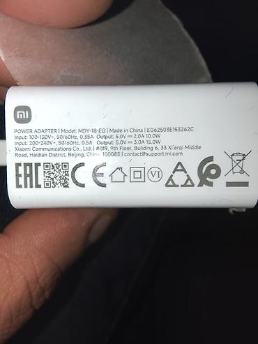 iphone 17 pro max lalafo: Xiaomi USB Güc Adapteri + USB‑C kabel Model: MDY-18-EG (Power — 3
