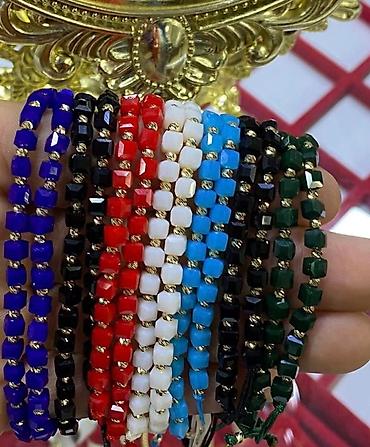 брослет: Ониксы оригинал вставки напылением золото Турция нитки шелковые !! — 2