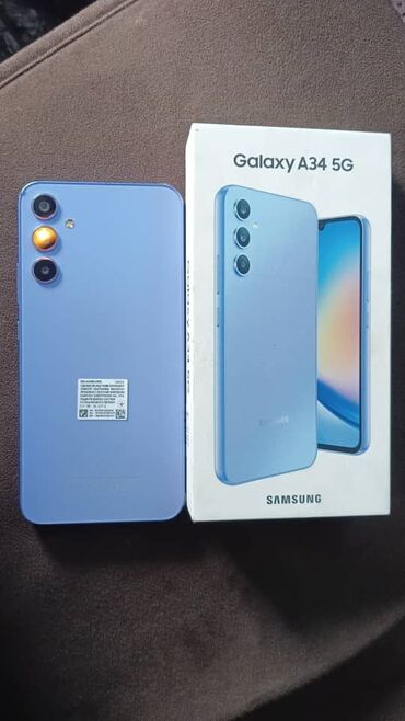 Samsung Galaxy A34 5G, Новый, 8 GB, цвет - Голубой, 2 SIM