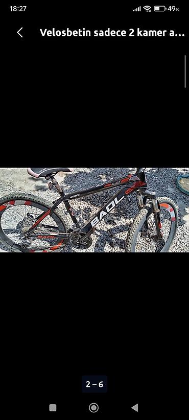 İdman velosipedləri: 2 tormuza işlək çadrlma yoxdur prablem 2 kamera 2 pedal velosibet tam — 7