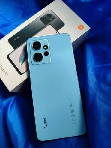 продажа сотовых телефонов в бишкеке: Xiaomi, Redmi 12, Б/у, < 2 ГБ, цвет - Голубой, 2 SIM