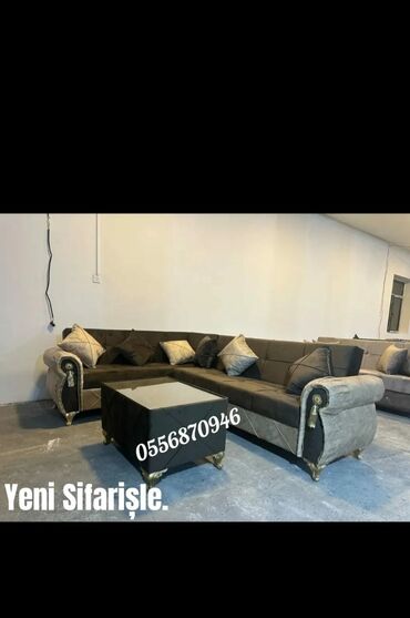 Sifarişlə divanlar: Künc divan, Qonaq otağı üçün, Parça, Bazalı, Açılan, Kitab — 8