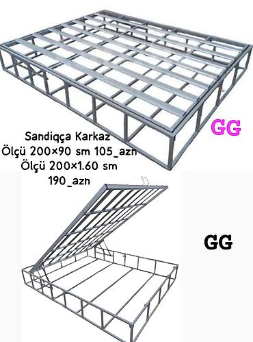 Sandıqça karkaz – metal çarpayı karkası - Material: möhkəm metal