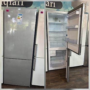 İki qapılı soyuducu, alt dondurucu ilə - Rəng: metalik/gümüş - Enerji