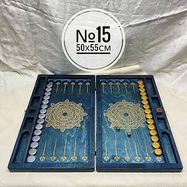 Нарды: Нарды новые. Лазерная гравировка №15- 50х55см. Покрытие - нитролак — 4