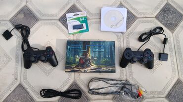 PS2 & PS1 (Sony PlayStation 2 & 1): Playstation 2 əla vəziyətdə Həm disklə işləyir həmdə flaşka ilə 9 ədəd — 1