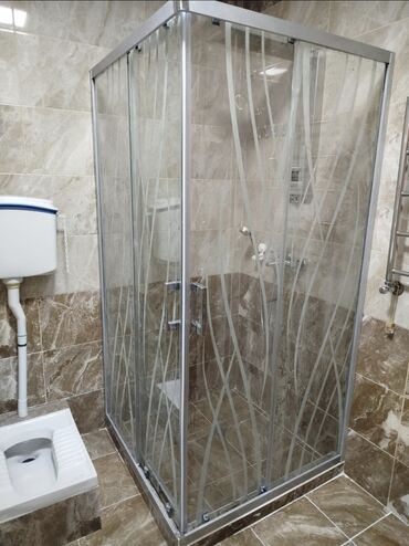 Duş kabinaları, arakəsmələr: Yeni Üstü açıq kabina, Künc üçün, Pulsuz çatdırılma — 2