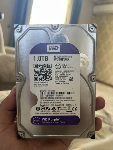 ноутбук ош: Маалымат алып жүрүүчү, Жаңы, Western Digital (WD), HDD, 1 ТБ, ПК үчүн
