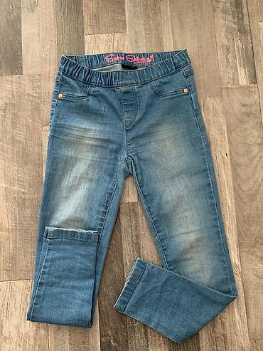 klasik şalvarlar: Uşaq qız cins legginsi – “Super Skinny” model - Rəng: klasık mavi — 1