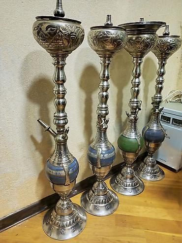 Misir üslubunda metal nargilə dəsti - Material: tam metal gövdə və
