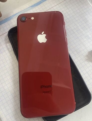купить айфон дешево оригинал: IPhone 8, Б/у, 64 ГБ, Красный, 72 %