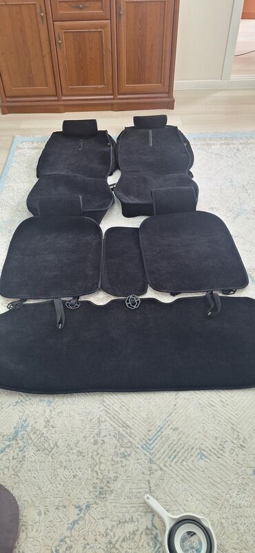 чехол для салона: Чехлы Велюровые, С подушкой, цвет - Черный, Universal Seat cover