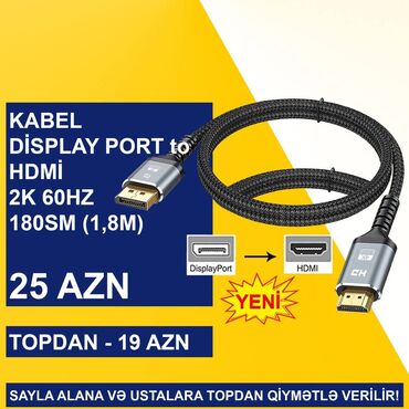 Digər kompüter aksesuarları: HDMİ Kabellər SAYLA ALANA VƏ USTALARA TOPDAN QİYMƏTLƏ VERİLİR! ⭐Type-C — 3