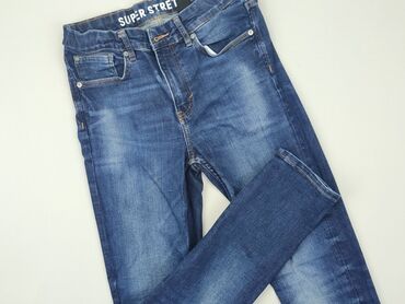 spodnie z szerokimi nogawkami jeansy: Jeans, H&M, 13 years, 158, condition - Good