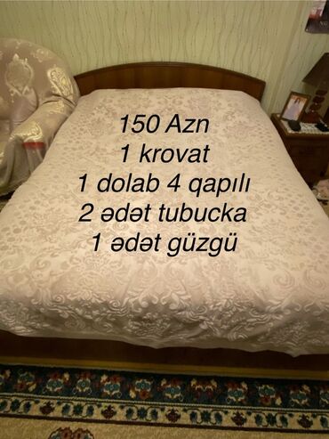 qehve: Bu yataq otağı dəsti yataq, dördqapılı dolab, iki tumba və güzgüdən