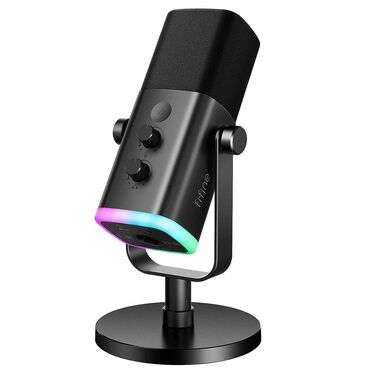микрофон для игр: FIFINE AM8 RGB dinamic microphone USB/XLR динамический микрофон с