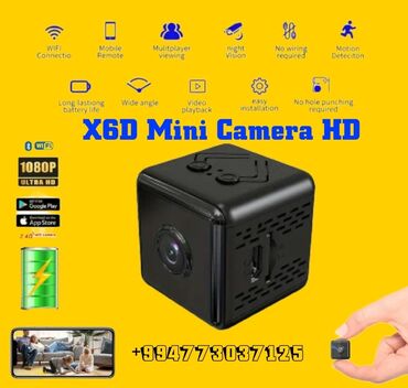 gizli kameraların satışı: Mini Camera HD Kompakt Ağıllı Simsiz Kamera - Portativ, Tam HD Mini