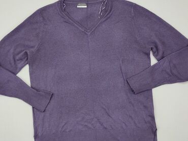 fioletowe bluzki damskie: Sweter, Beloved, L, stan - Zadowalający