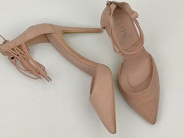 białe sandały na obcasie ccc: Flat shoes for women, size 38