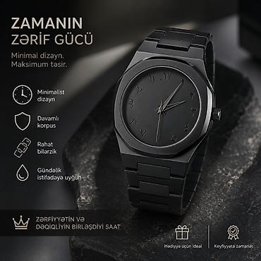 Digər aksesuarlar: SADE TAM MAT QARA SAAT — 1