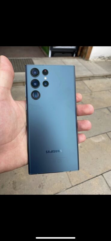 samsung galaxy s22 ultra: Samsung Galaxy S22 Ultra, 256 GB, rəng - Mavi, Barmaq izi, Face ID