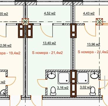 Студия, 23 м², Кара-Жыгач ж/м Малосемейка, 1 этаж, ПСО (под самоотделку)
