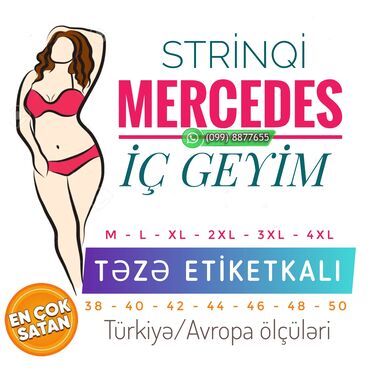 qadın alt paltarı: Mersedes Strinqi Tanga (iç geyim qadın alt paltarı) 🔸 Təzə Original