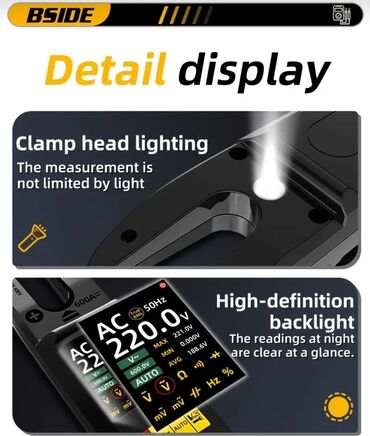 Multimetri: BSIDE klešta multimetar sa LCD ekranom visoke rezolucije, dizajniran — 18