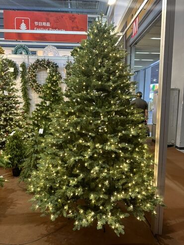 новогодние гирлянды купить в бишкеке: Искусственные новогодние ёлки с встроенной подсветкой - Модели