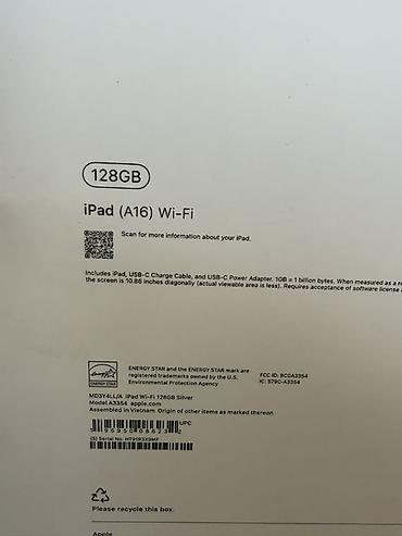 macbook м1: IPad Wi‑Fi 128 ГБ (модель A3354, цвет Silver) Новый, Запечатанный из — 2