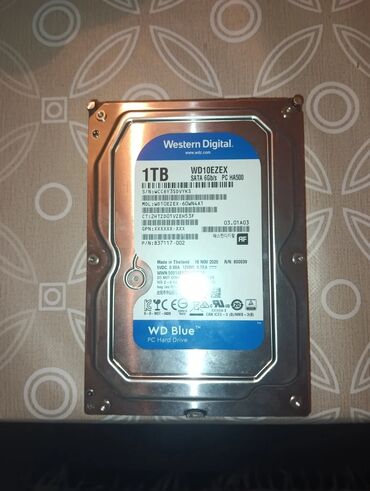 hdd 10tb: Daxili Sərt disk (HDD) Western Digital (WD), 1 TB, 7200 RPM, 3.5"