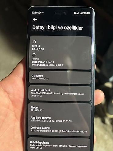 xiaomi redmi note 15 pro plus: Xiaomi 256 GB, rəng - Mavi, 
 Barmaq izi — 2