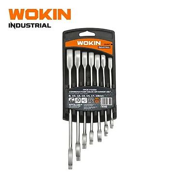 nabor desti: WOKIN 7 Parça Cır-cırlı Kombinə Açar Dəsti 8–19 mm – Cr‑V WOKIN — 1
