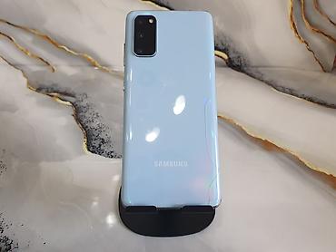 Samsung Galaxy S20, Б/у, 128 ГБ, цвет - Голубой, 1 SIM, 2 SIM